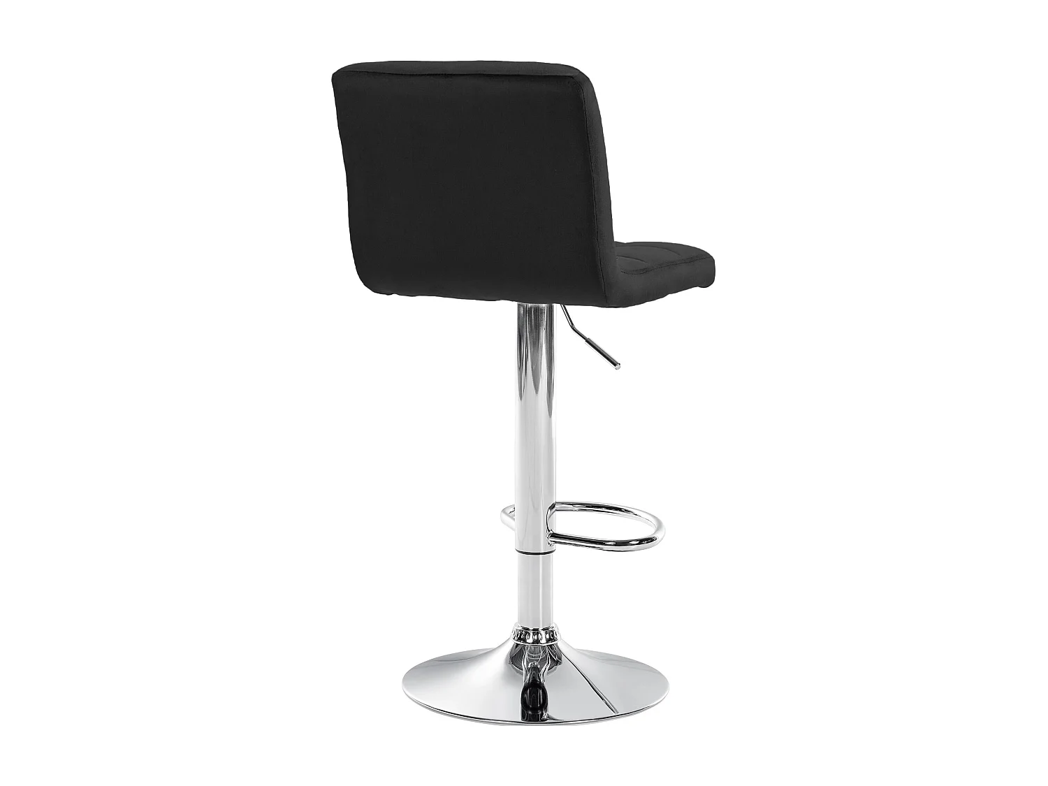 Tabouret de bar - Velours & Chrome - Noir - Peru