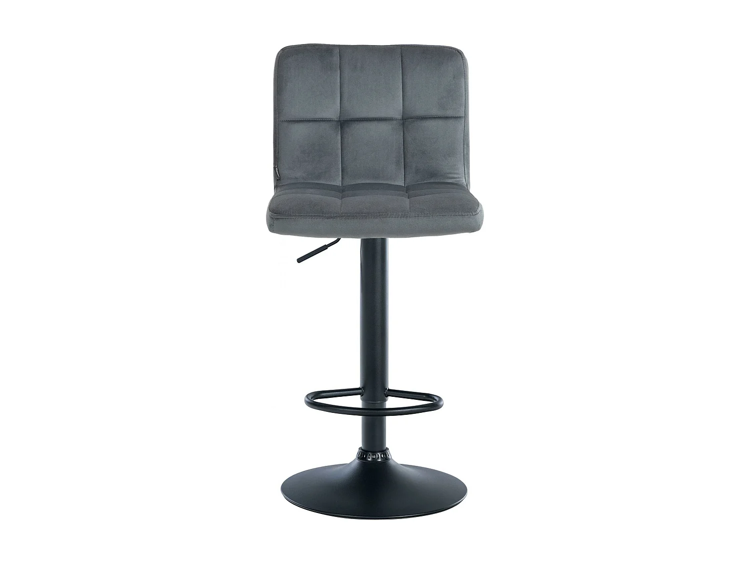Tabouret de bar - Velours & Noir - Gris foncé - Peru
