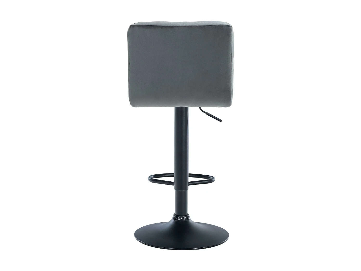 Tabouret de bar - Velours & Noir - Gris foncé - Peru