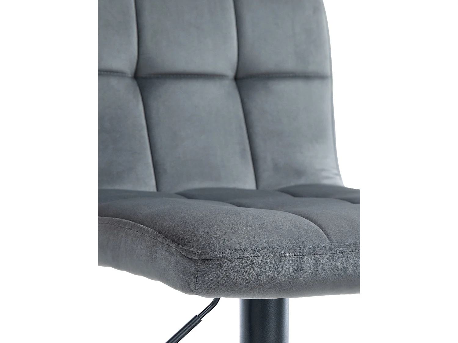 Tabouret de bar - Velours & Noir - Gris foncé - Peru