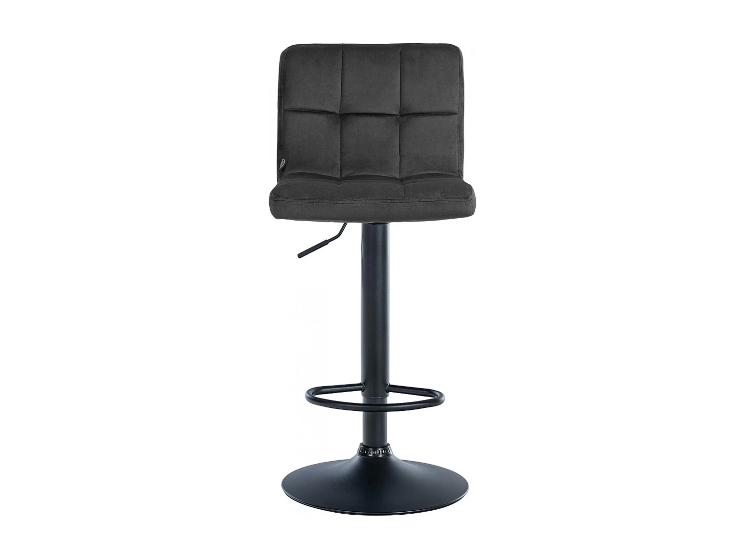 Tabouret de bar - Velours & Noir - Gris foncé - Peru