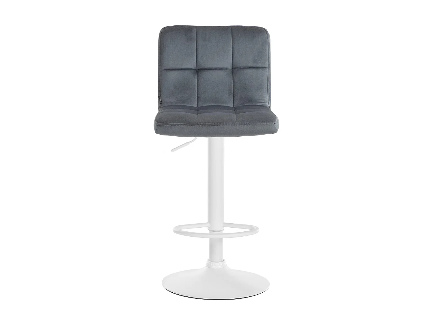 Tabouret de bar - Velours & Blanc - Gris foncé - Peru