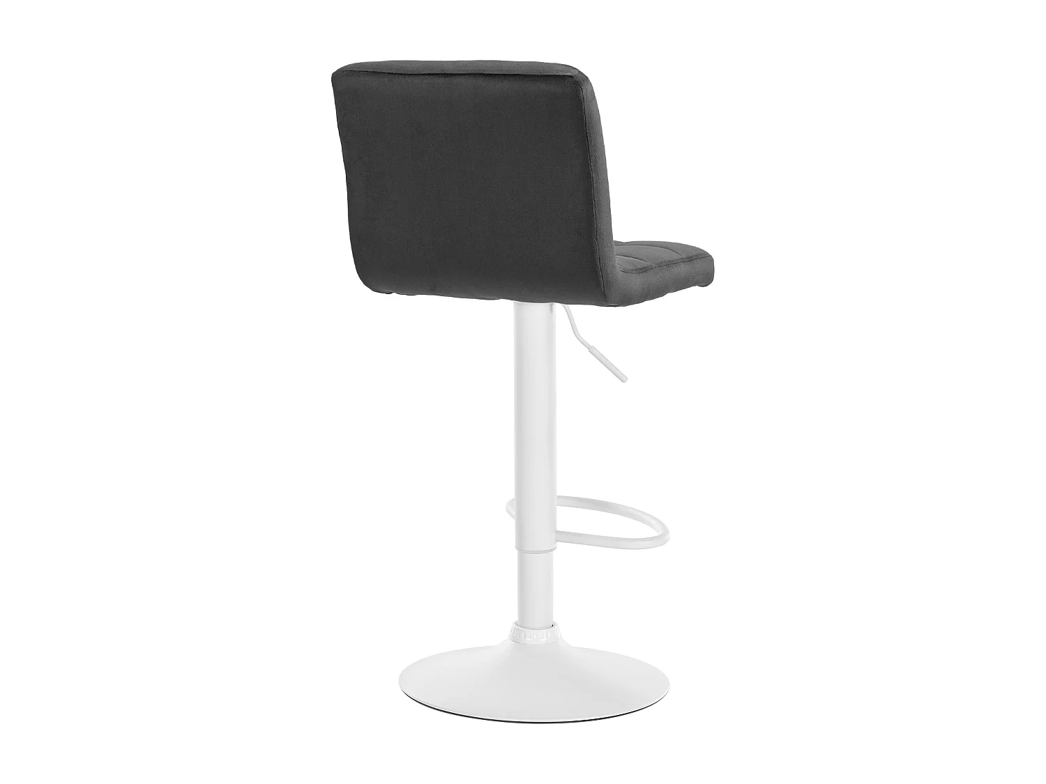Tabouret de bar - Velours & Blanc - Gris foncé - Peru