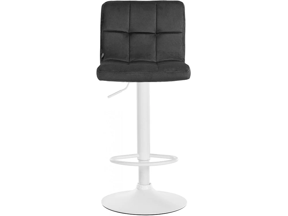 Tabouret de bar - Velours & Blanc - Gris foncé - Peru
