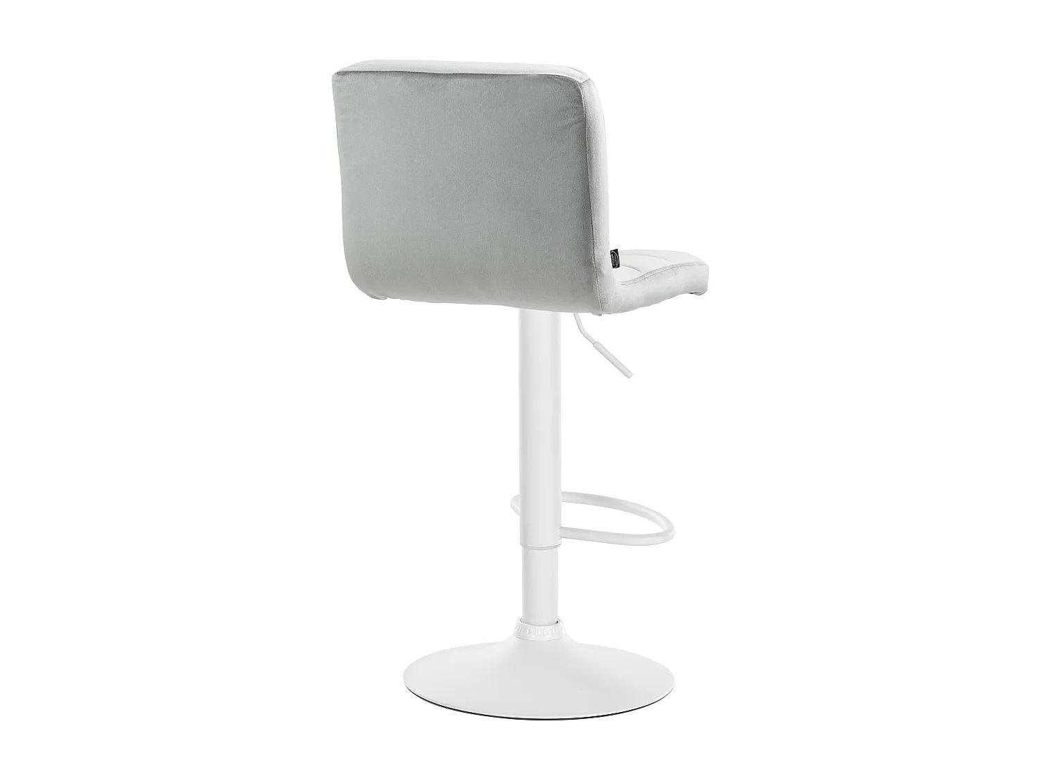 Tabouret de bar - Velours & Blanc - Gris - Peru