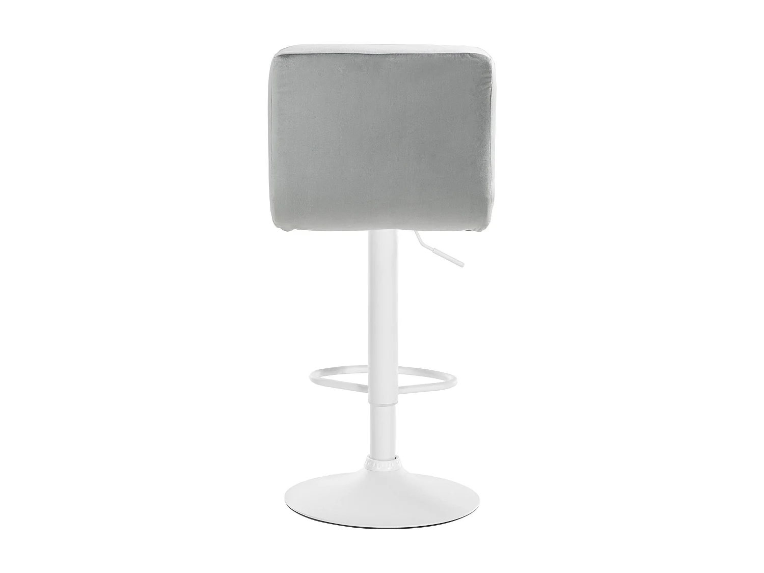 Tabouret de bar - Velours & Blanc - Gris - Peru
