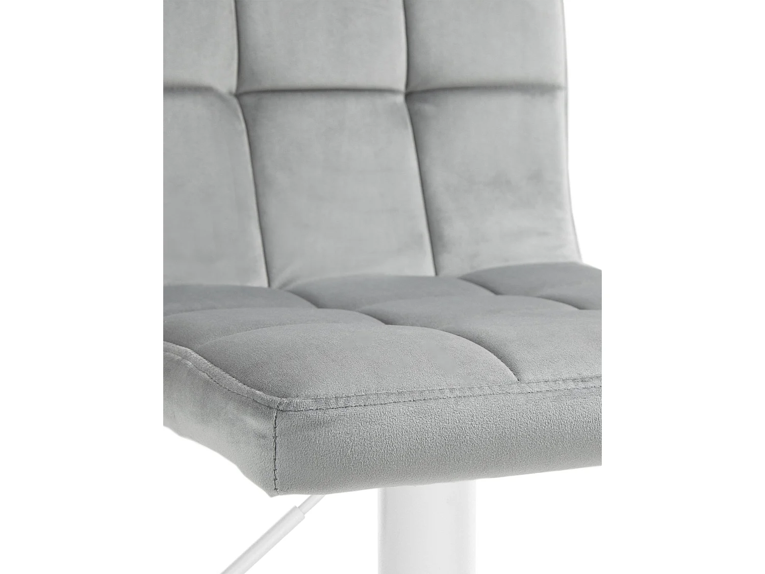 Tabouret de bar - Velours & Blanc - Gris - Peru