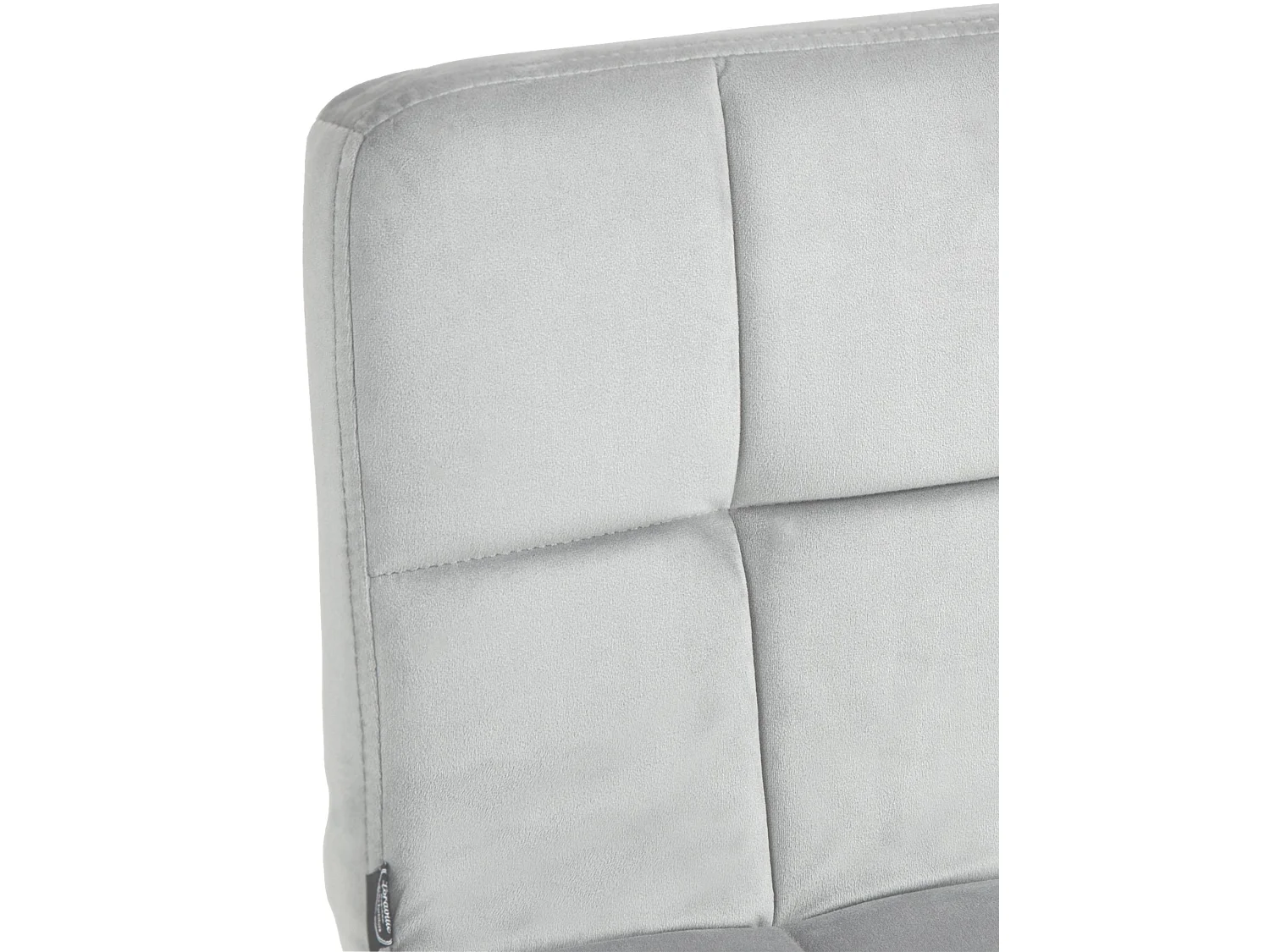 Tabouret de bar - Velours & Blanc - Gris - Peru