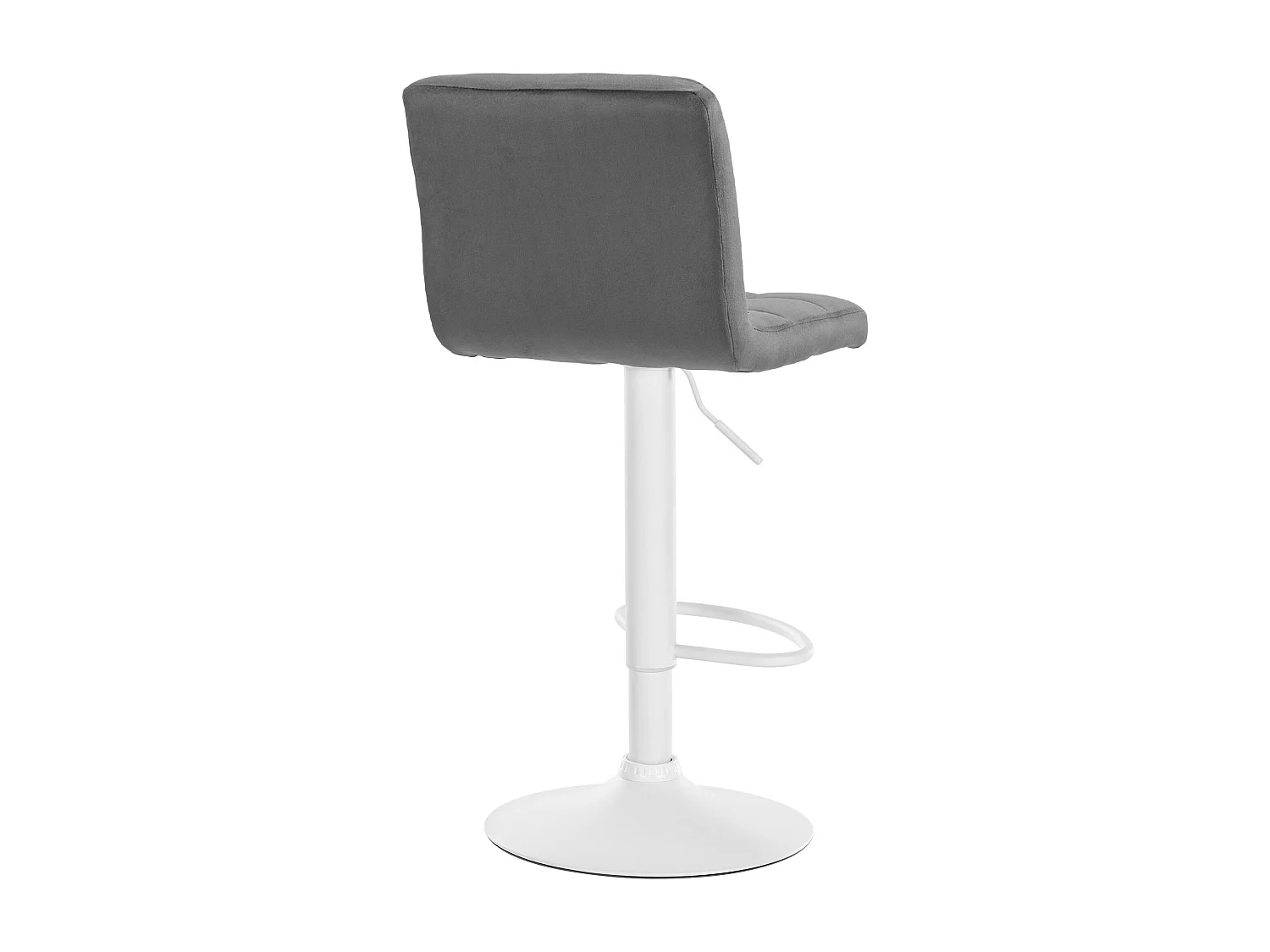 Tabouret de bar - Velours & Blanc - Gris - Peru