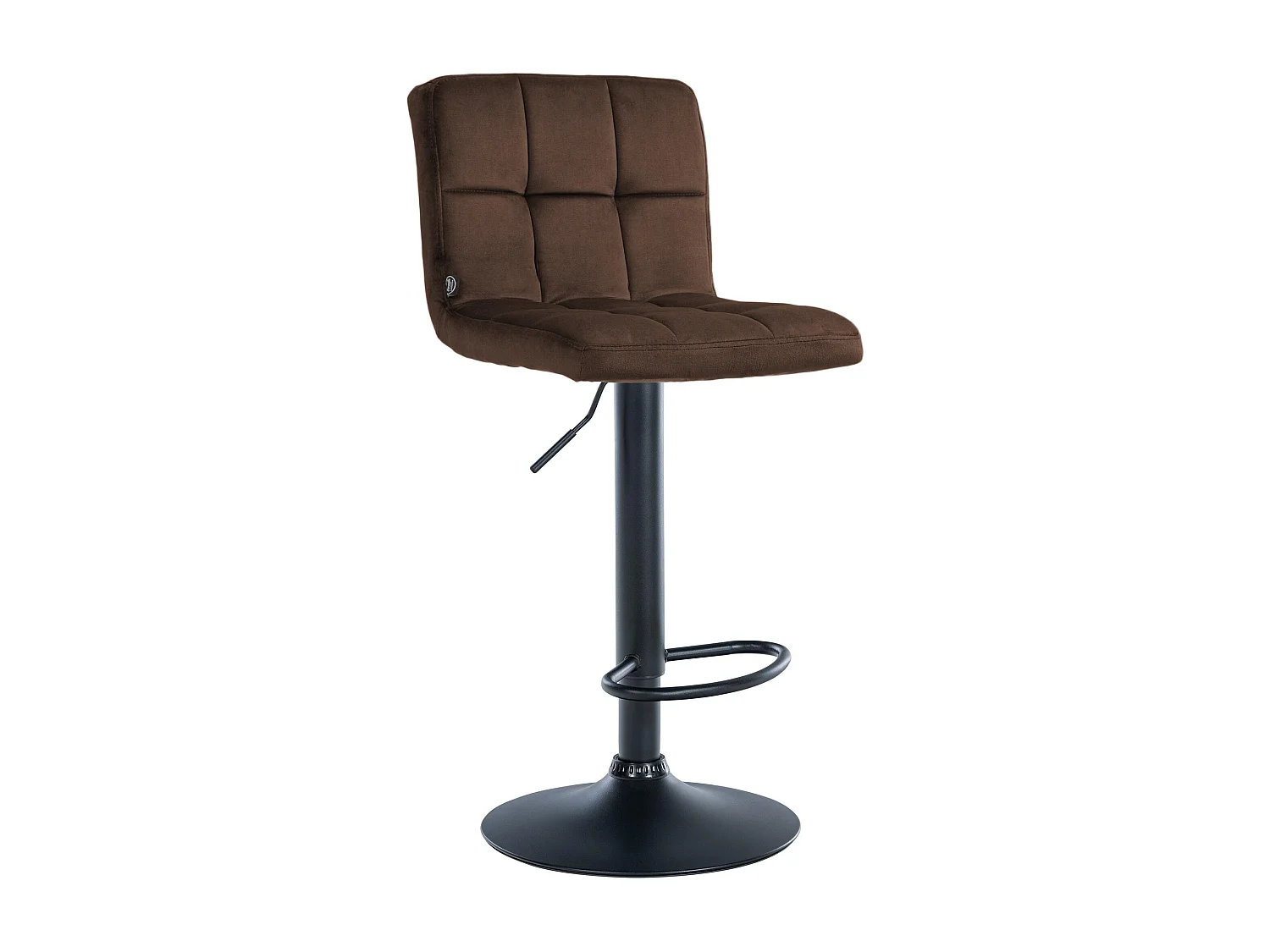 Tabouret de bar - Velours & Noir - Marron - Peru