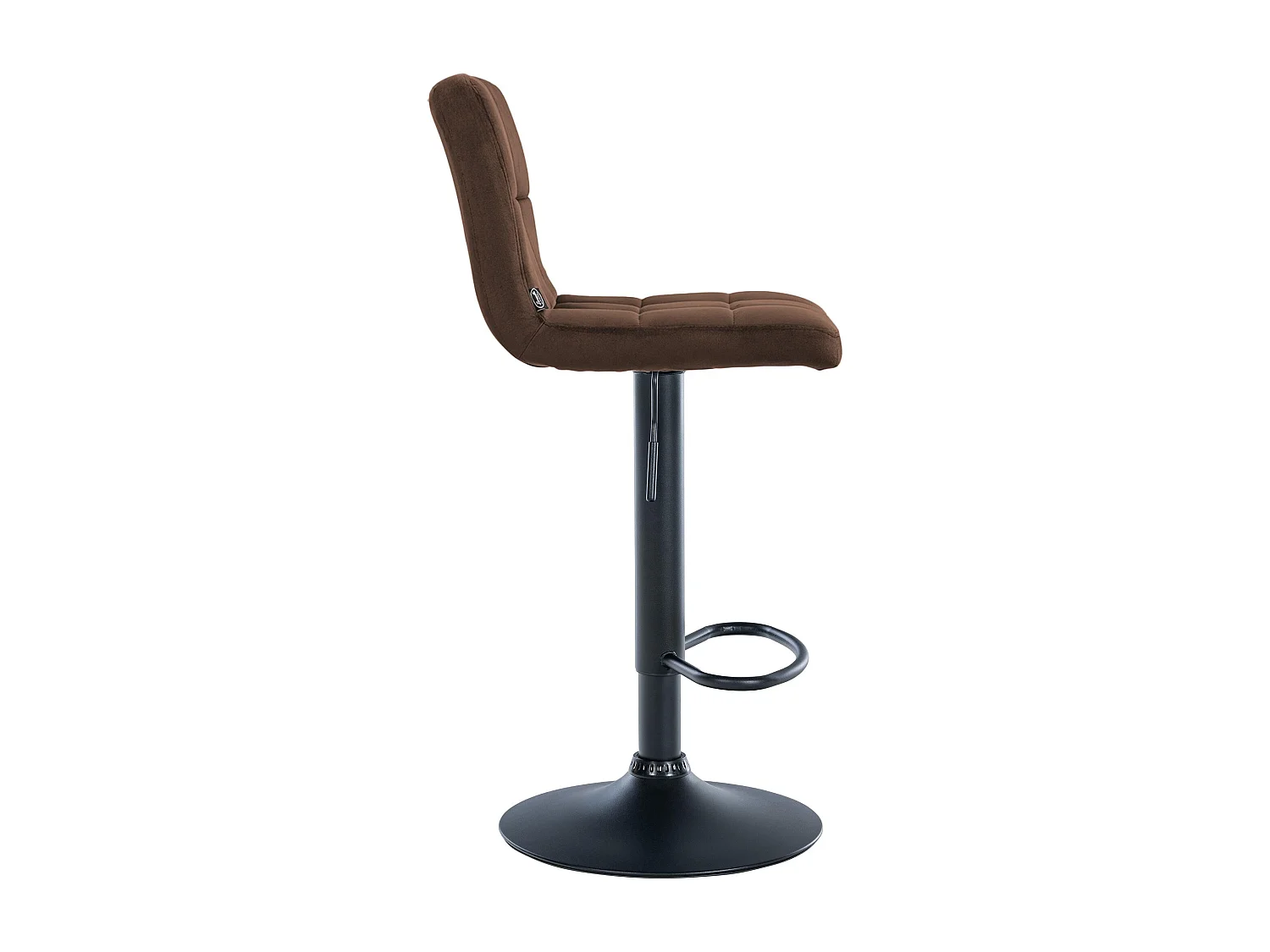 Tabouret de bar - Velours & Noir - Marron - Peru