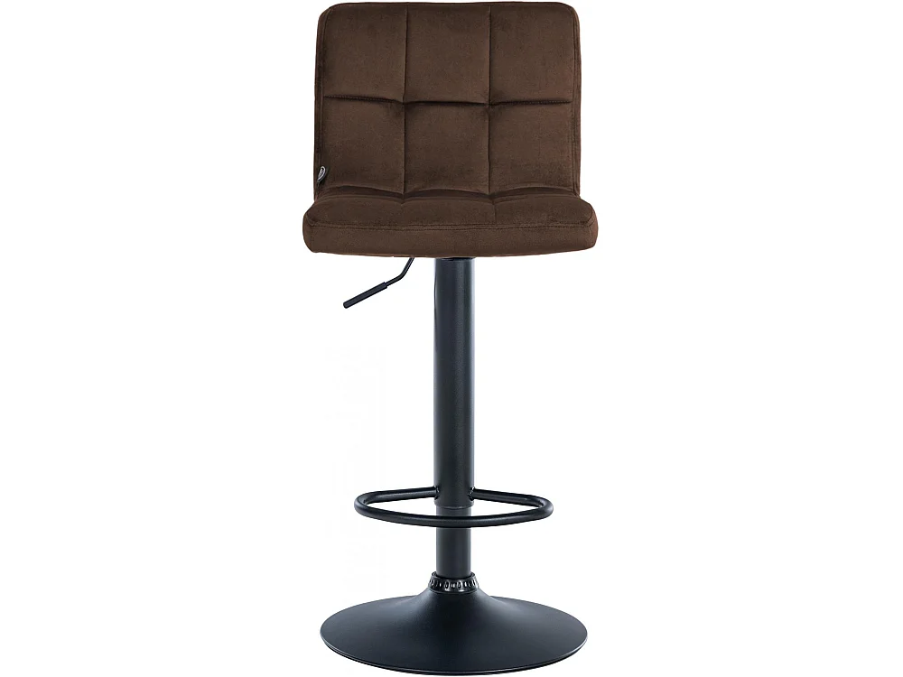 Tabouret de bar - Velours & Noir - Marron - Peru