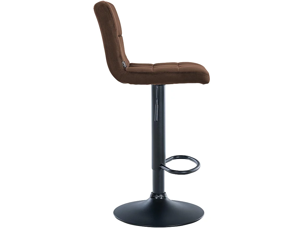 Tabouret de bar - Velours & Noir - Marron - Peru