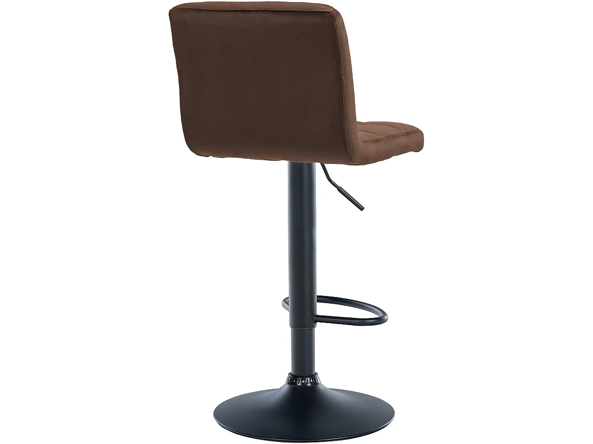 Tabouret de bar - Velours & Noir - Marron - Peru