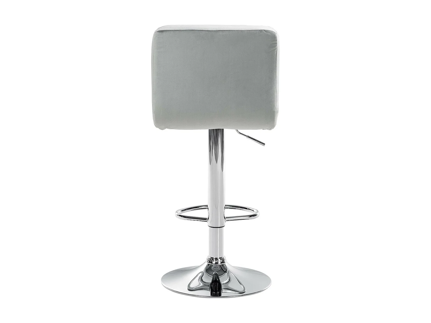 Tabouret de bar - Velours & Chrome - Gris - Peru