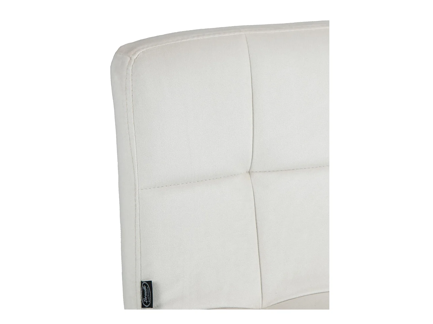 Tabouret de bar - Velours & Blanc - Crème - Peru