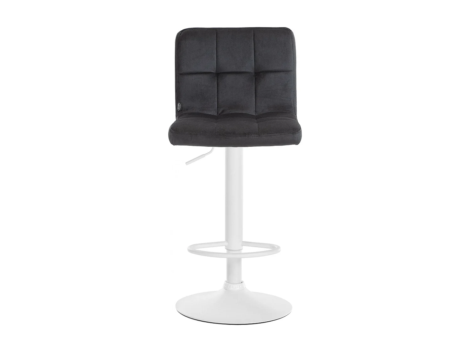 Tabouret de bar - Velours & Blanc - Noir - Peru