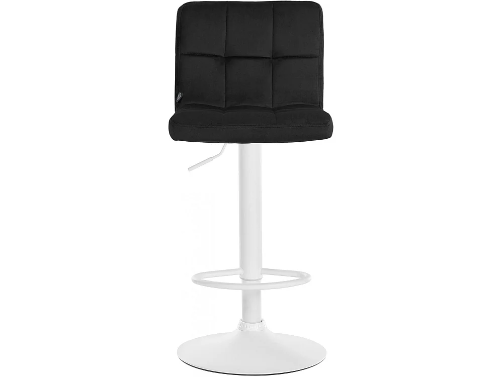 Tabouret de bar - Velours & Blanc - Noir - Peru