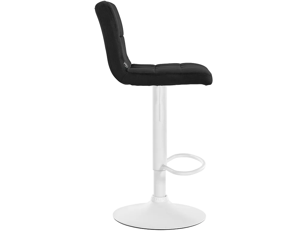 Tabouret de bar - Velours & Blanc - Noir - Peru