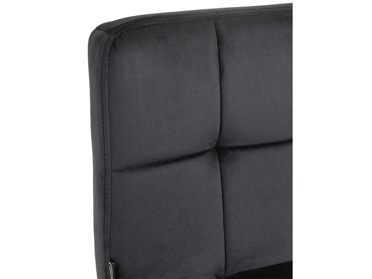 Tabouret de bar - Velours & Blanc - Noir - Peru