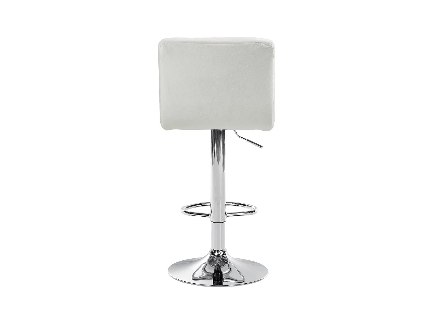 Tabouret de bar - Velours & Chrome - Crème - Peru