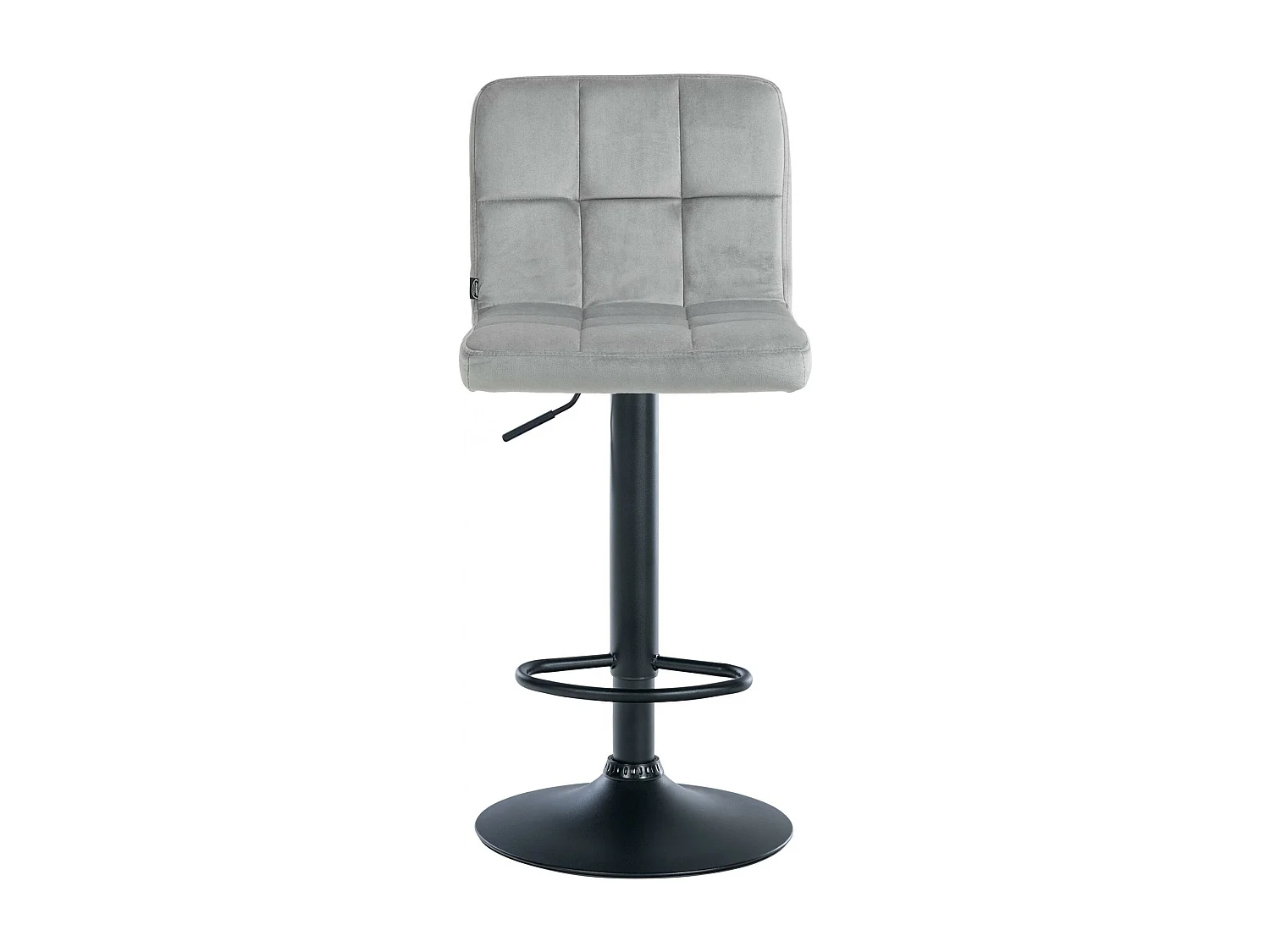 Tabouret de bar - Velours & Noir - Gris - Peru