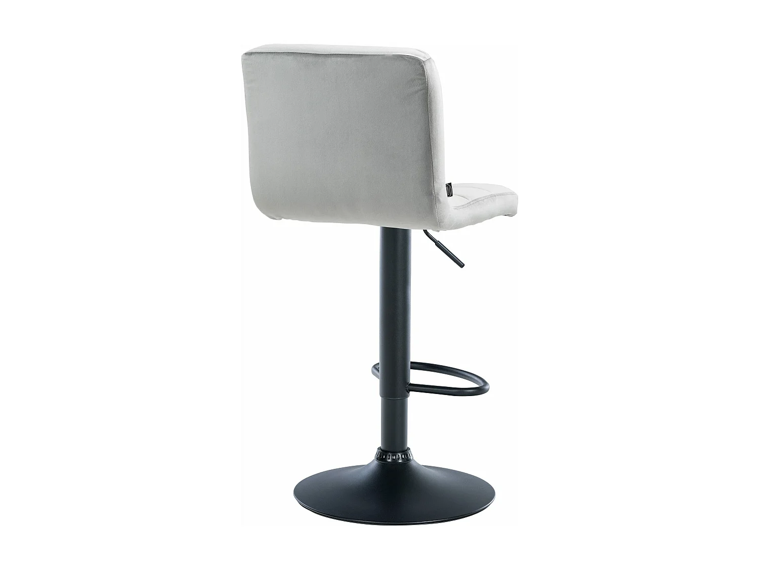 Tabouret de bar - Velours & Noir - Gris - Peru