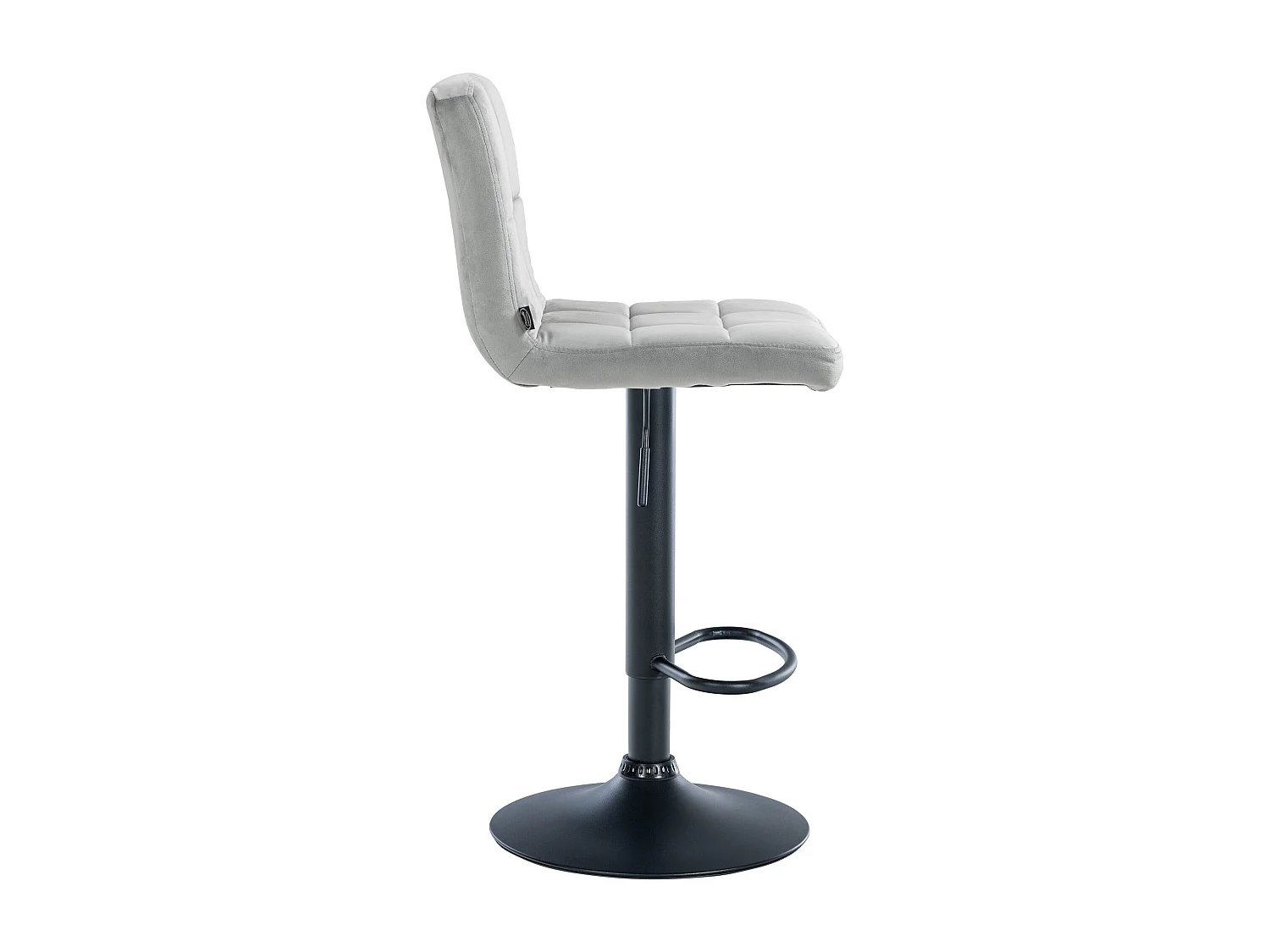 Tabouret de bar - Velours & Noir - Gris - Peru