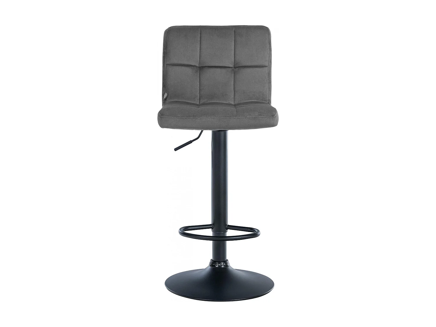 Tabouret de bar - Velours & Noir - Gris - Peru
