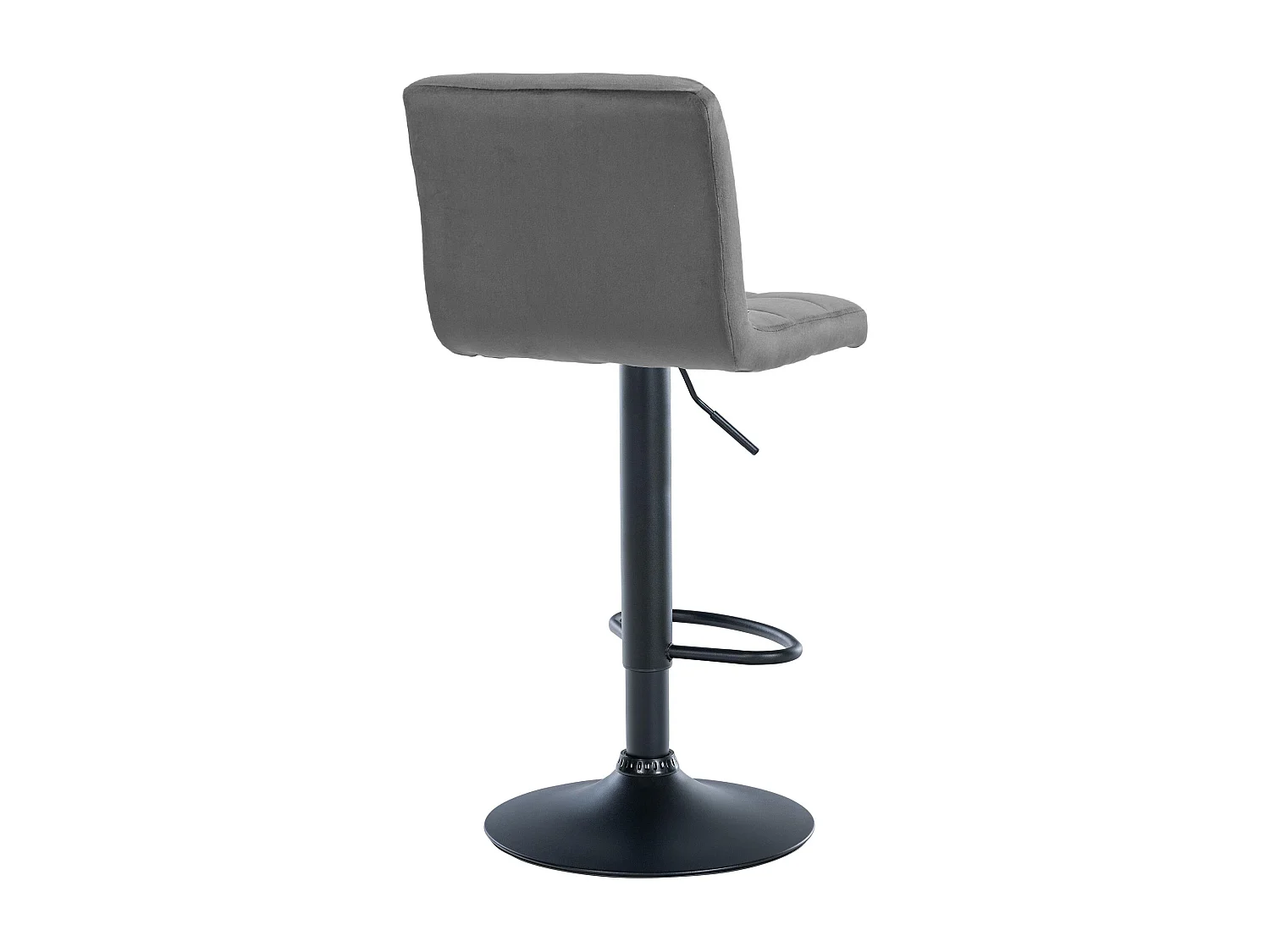 Tabouret de bar - Velours & Noir - Gris - Peru