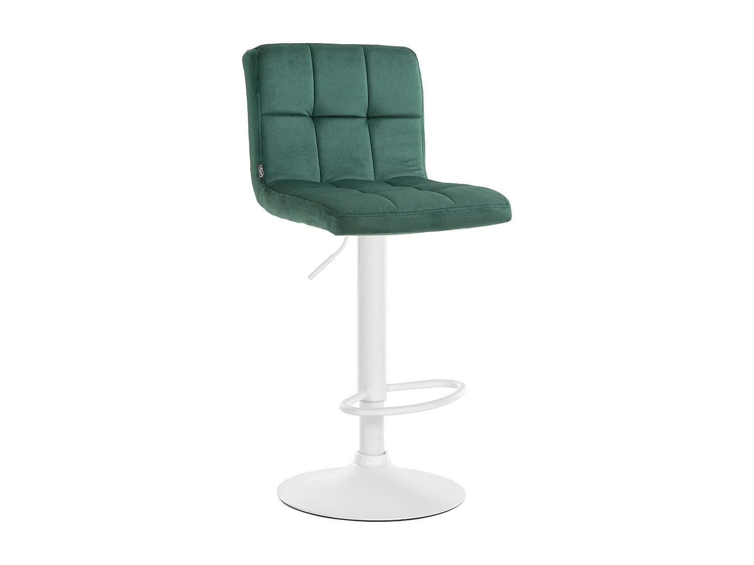Tabouret de bar - Velours & Blanc - Vert - Peru