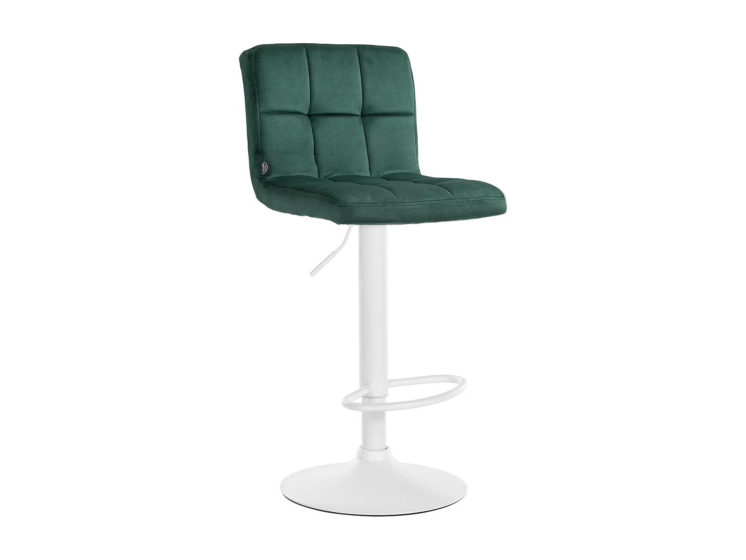 Tabouret de bar - Velours & Blanc - Vert - Peru