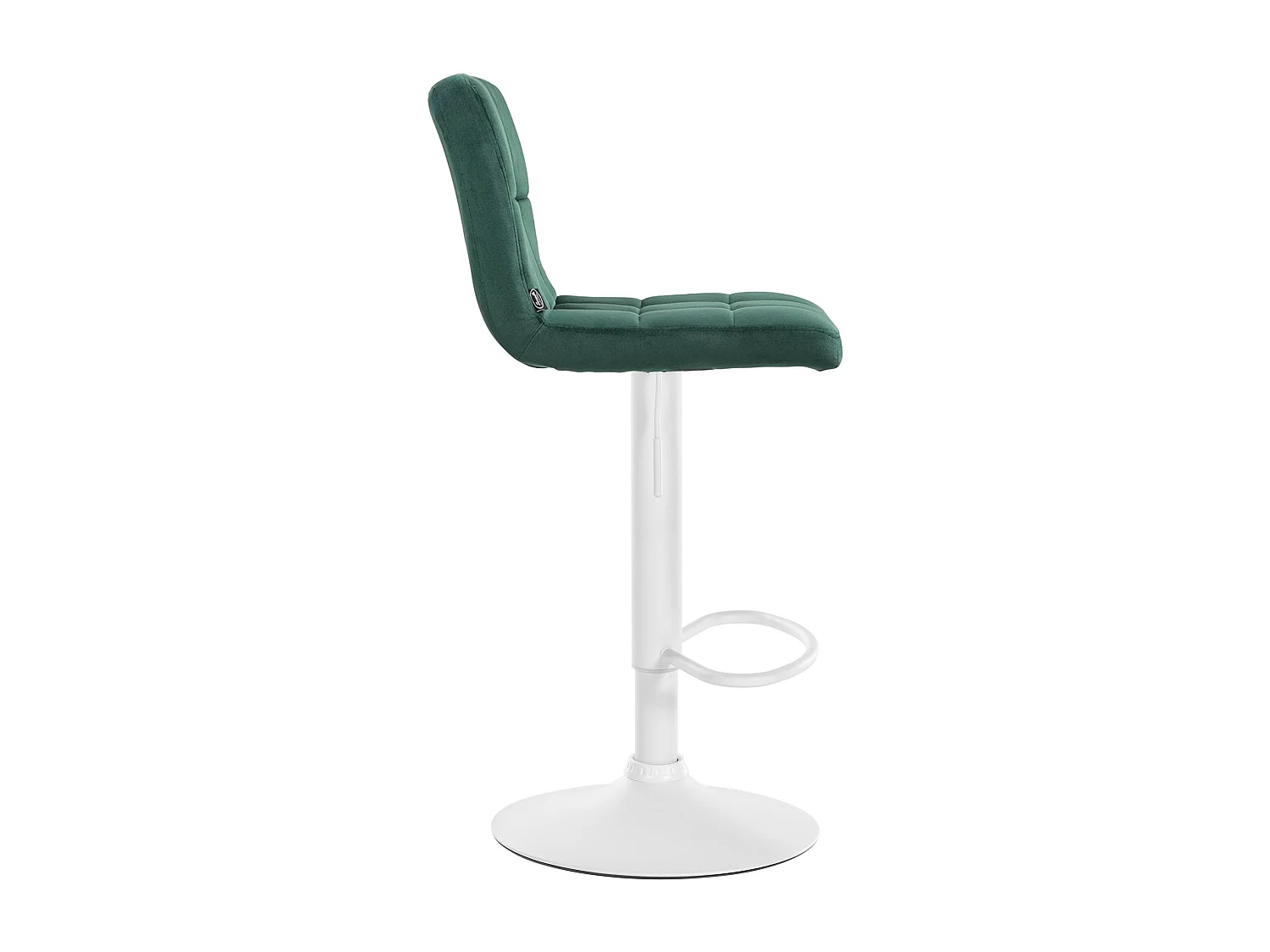 Tabouret de bar - Velours & Blanc - Vert - Peru