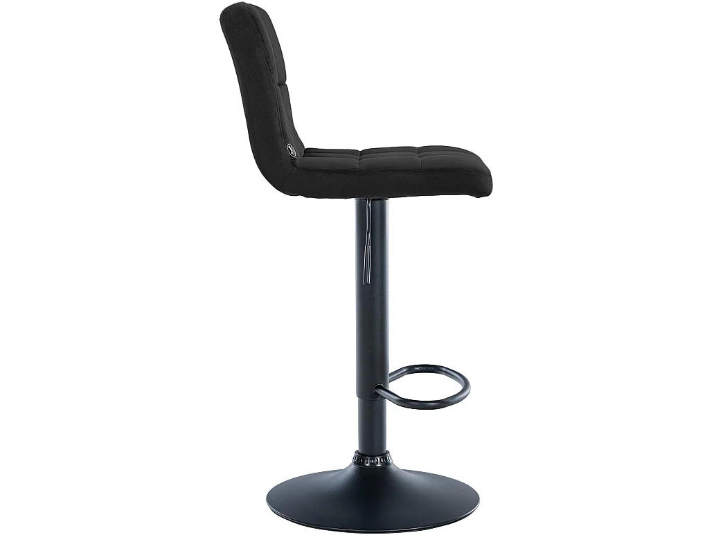Tabouret de bar - Velours & Noir - Noir - Peru