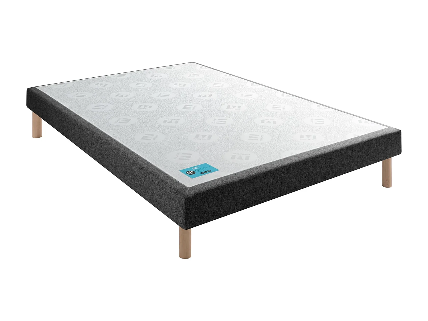 Sommier Merinos PENCIL CONFORT FERME 2 120x200 Gris Anthracite Chiné