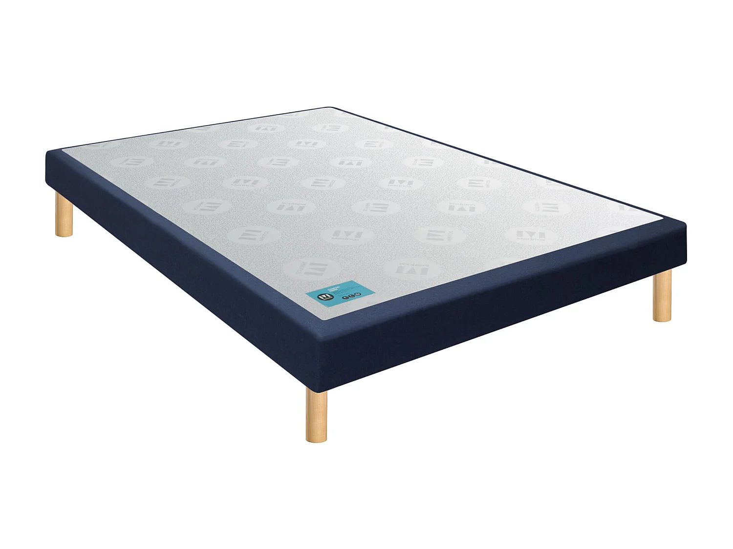 Sommier Merinos PENCIL CONFORT FERME 2 90x190 Bleu Nuit Chiné