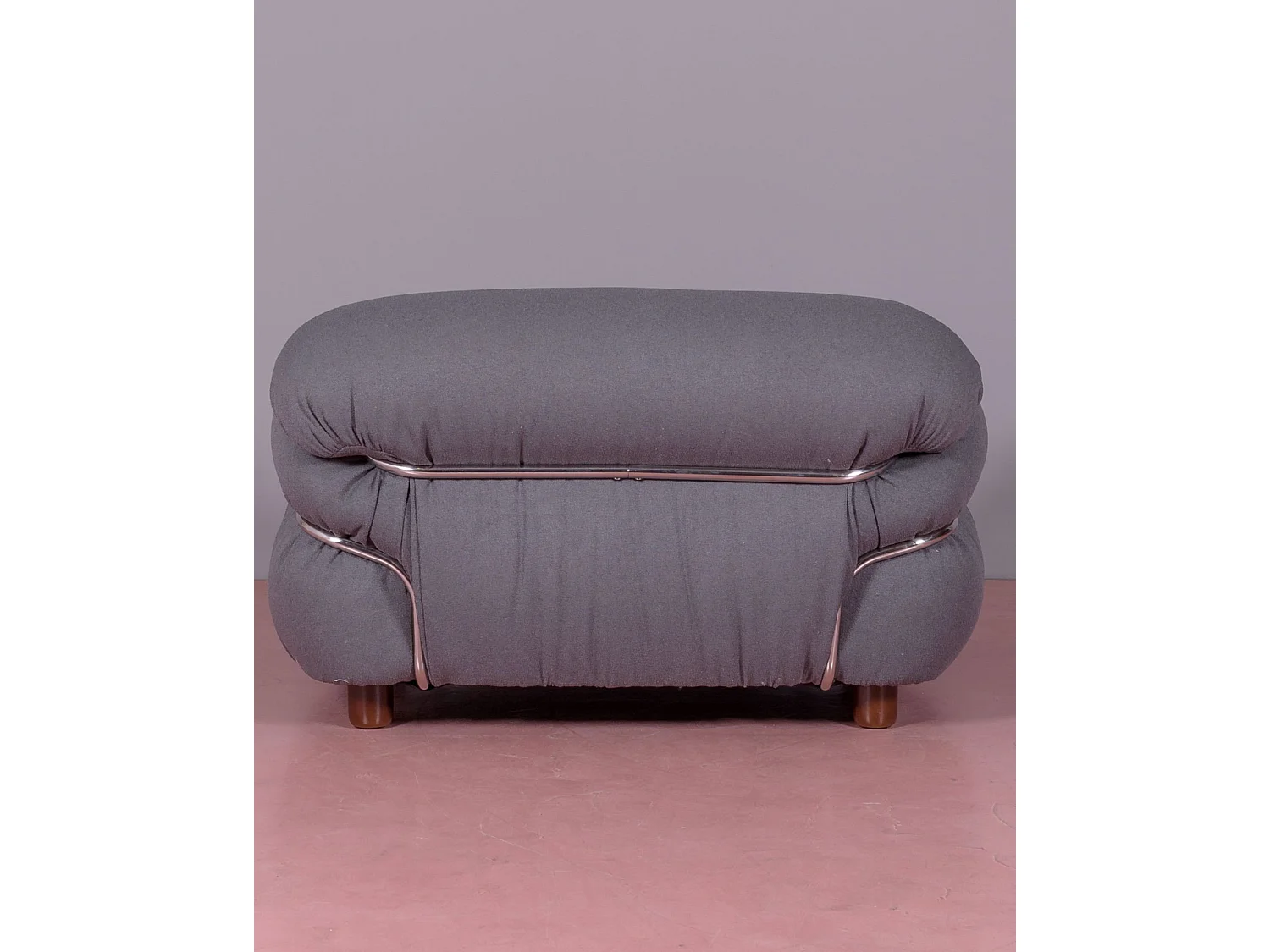 Eenzitsbank bekleed met Sherpa stof - Olympia - Grijs