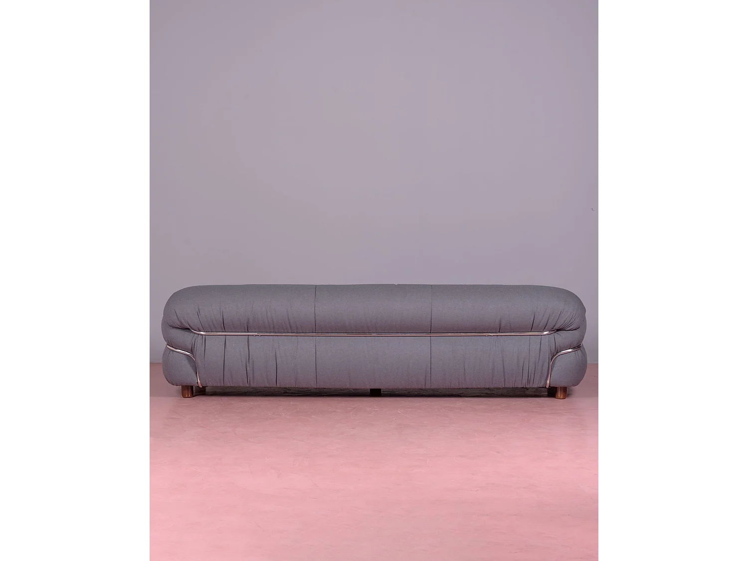 Canapé trois places en tissu Sherpa - Olympia - Gris