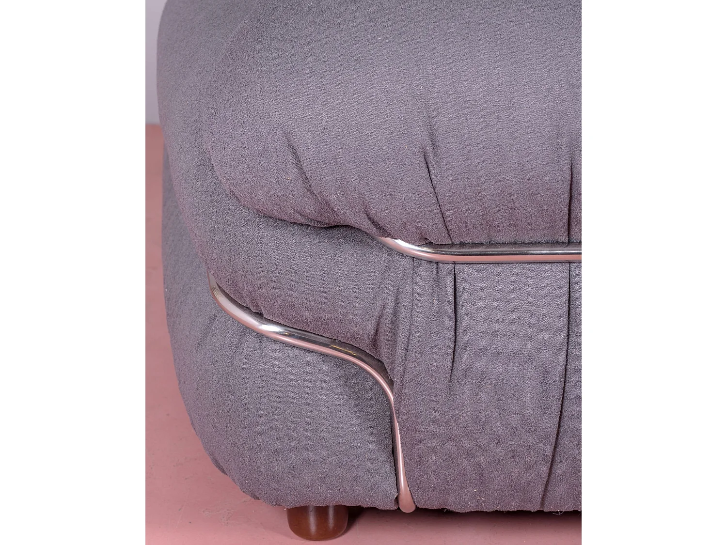 Canapé trois places en tissu Sherpa - Olympia - Gris