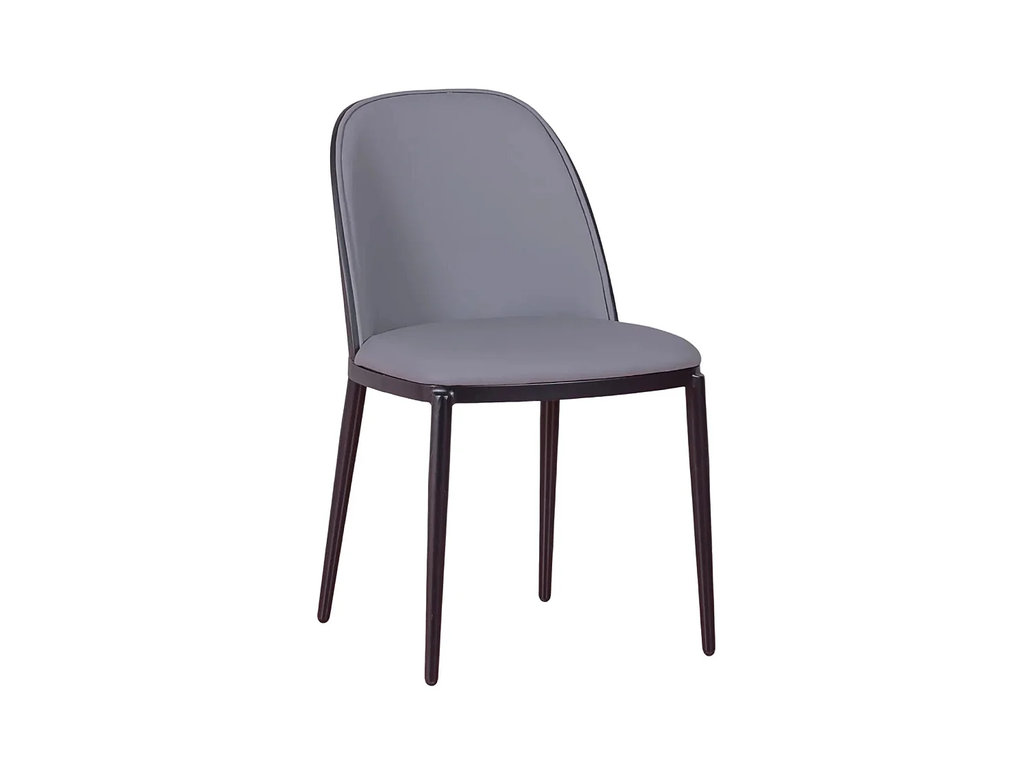 Chaise de salle à manger design tapissée - Cottage - Gris