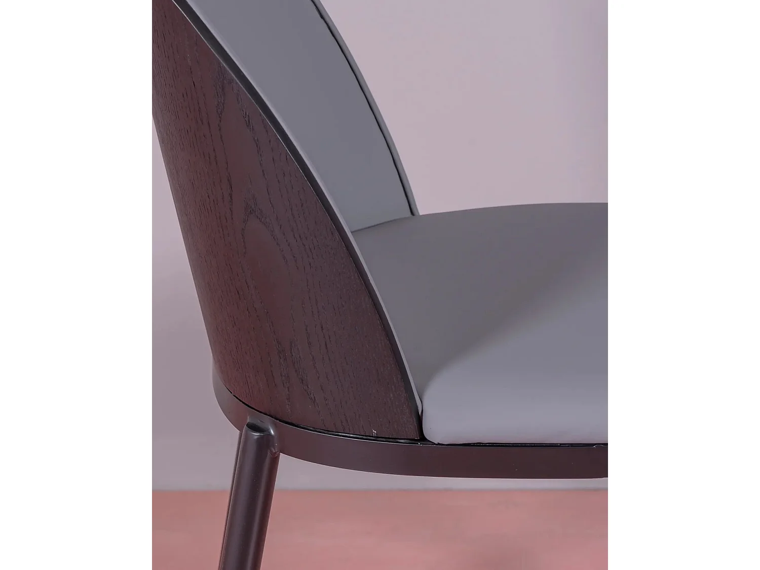 Chaise de salle à manger design tapissée - Cottage - Gris