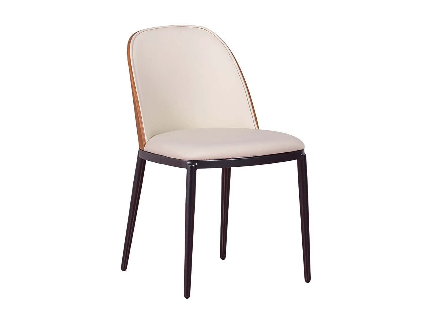 Chaise de salle à manger design tapissée - Cottage - Blanc