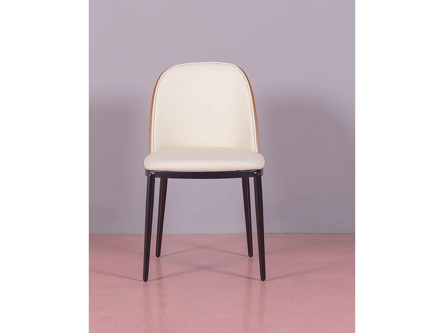 Chaise de salle à manger design tapissée - Cottage - Blanc