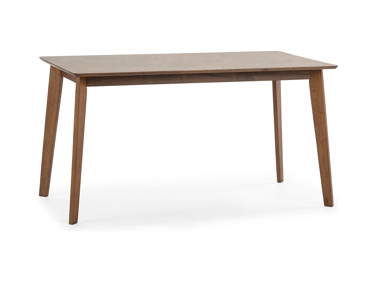 Juego de mesa 140x80 cm y 4 sillas de comedor Rustic color Nogal