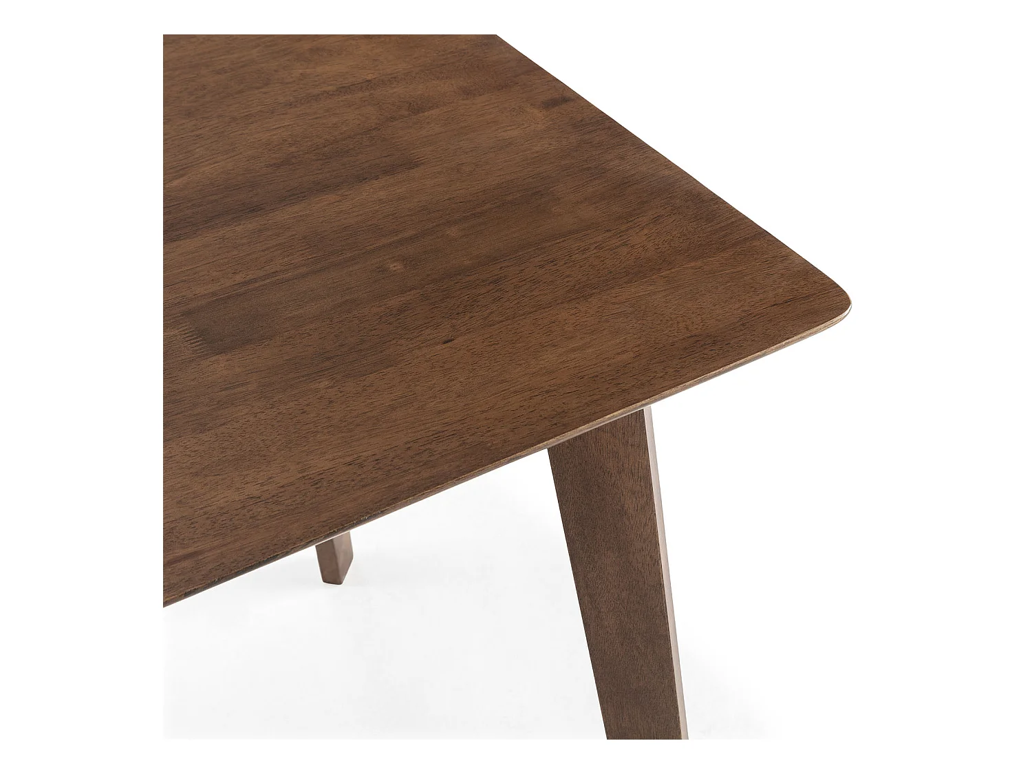 Juego de mesa 140x80 cm y 4 sillas de comedor Corzo color Nogal