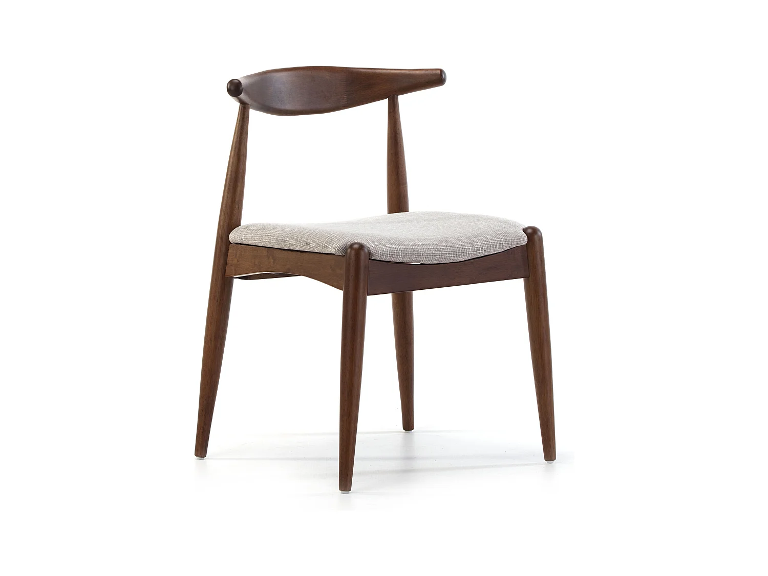 Juego de mesa 140x80 cm y 4 sillas de comedor Corzo color Nogal