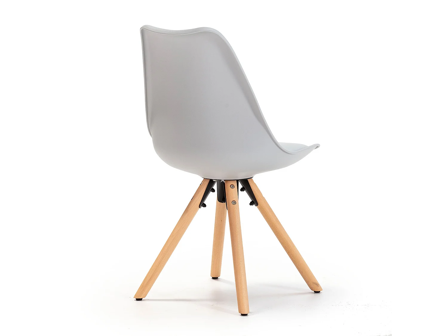 Juego de mesa 120x80 cm y 4 sillas de comedor Jeff color Gris