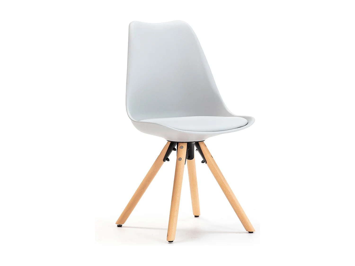 Juego de mesa 120x80 cm y 4 sillas de comedor Jeff color Gris