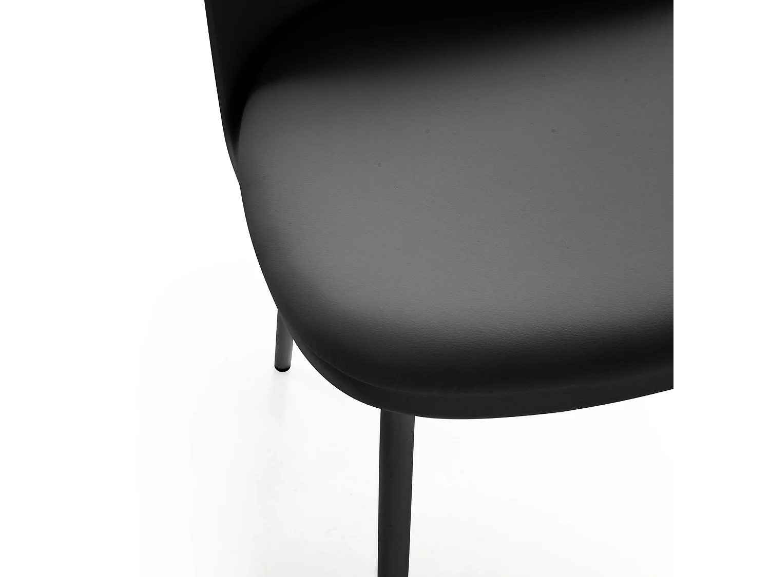 Juego de mesa 120x80 cm y 4 sillas de comedor Kana color Negro