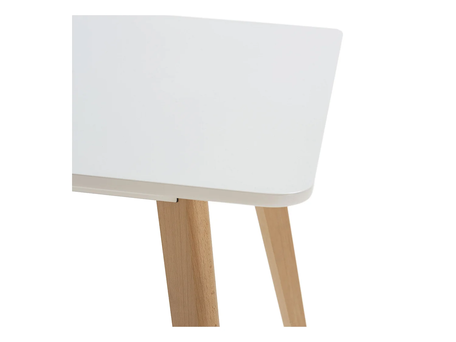 Juego de mesa 120x80 cm y 4 sillas de comedor Klara color Blanco